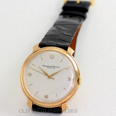 IWC Vintage Shark Fin Ref 521 18K Rose Gold Silver Dial